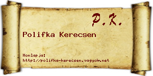 Polifka Kerecsen névjegykártya